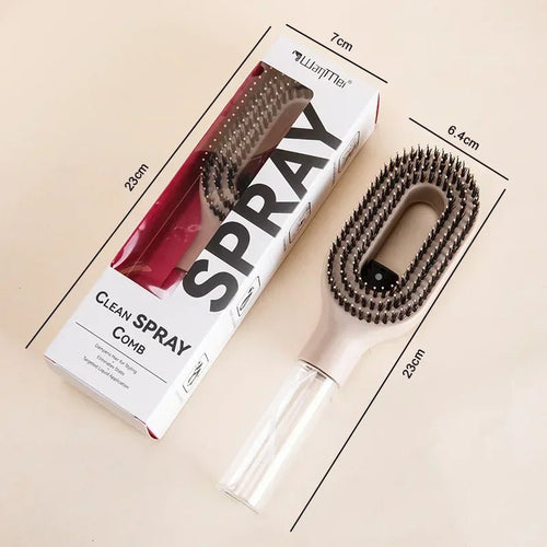 2in1 Sprayer Comb Detangling Scalp Massage Hairbrush with Spray Bottle Essential Oil Water Mist Spray Brush Anti-static Summer - Purelis